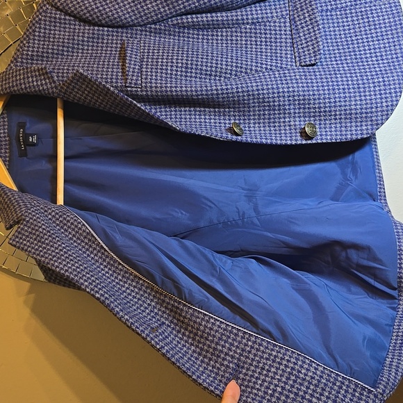  Lands' End Wool Houndstooth Crest Button Pocket Lined Jacket Blazer NWOT - Picture 12 of 14